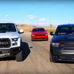Ford-F-150-Raptor-vs-Dodge-Durango-vs-Dodge-Challenger-SRT-drag-race