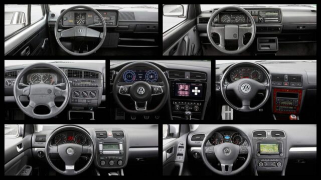 VW-Golf-infotainment-systems-throughout-seven-generations