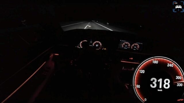BMW-M760Li-Autobahn-night-run