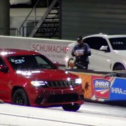 2018.03.09 jeep trackhawk vs bmw x6 m drag race
